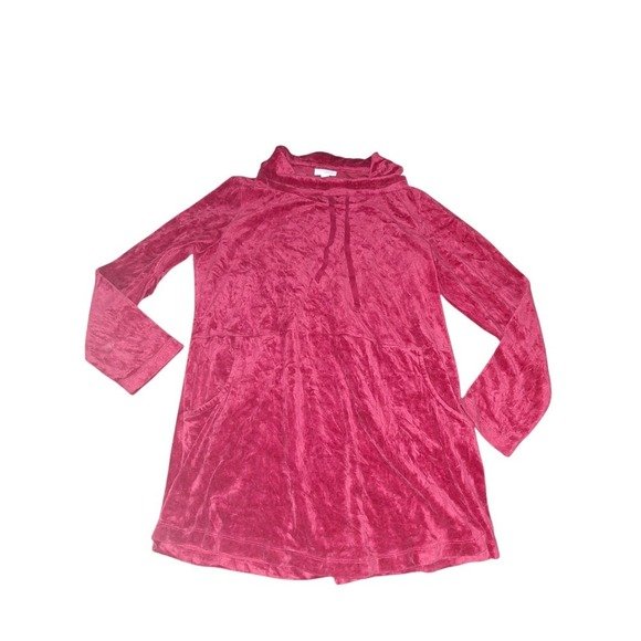 purejill Tops - Pure Jill Sweater Womens Tunic Velour Velvet Long Sleeve Cowl Neck Top SZ M Wine